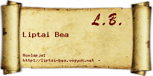 Liptai Bea névjegykártya